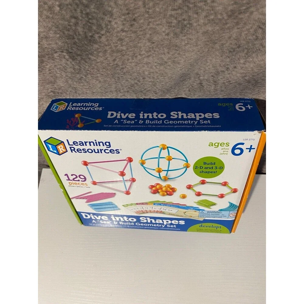 Learning Resources Dive into Shapes Sea & Build Geometry Set